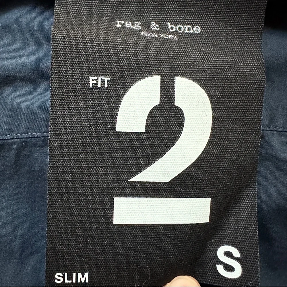 Rag & Bone Fit 2 Tomlin Poplin Shirt Slim Fit Size S NWT $195 - Picture 11 of 14